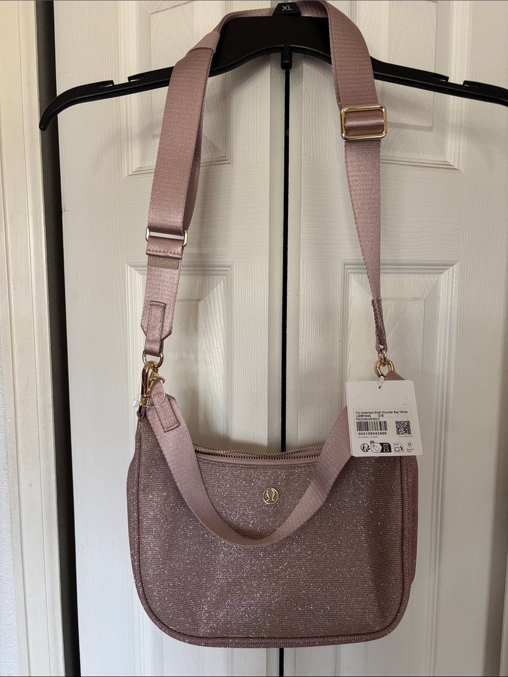 lululemon city essentials small 3L Sparkle Shoulder Bag in Dusty Rose
